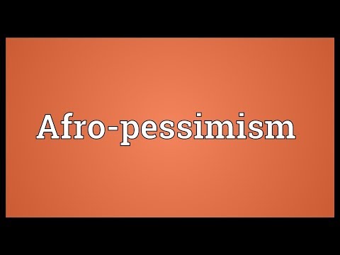 Real Talk About Afro-Pessimism